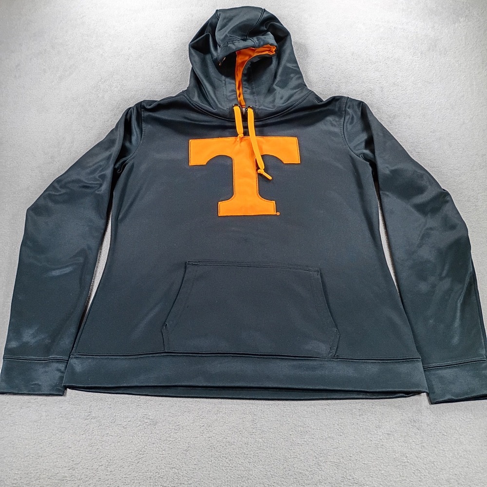 J America Women Tennessee Volunteers Hoodie Black Orange XL Performance Pullover